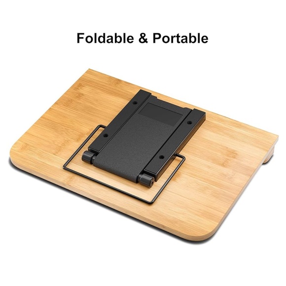 Large Size Bamboo Reading Book Holder Stand Bookrest Foldable - Picture 6 of 6